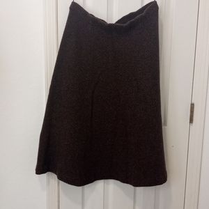 Lauren brown 100% wool skirt